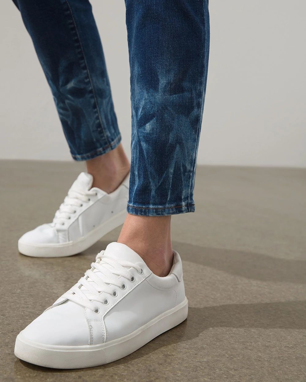 Tie Dye Hem Pull-On Ankle Jeggings