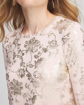 Touch of Cool™ Foiled Floral Layering Tee