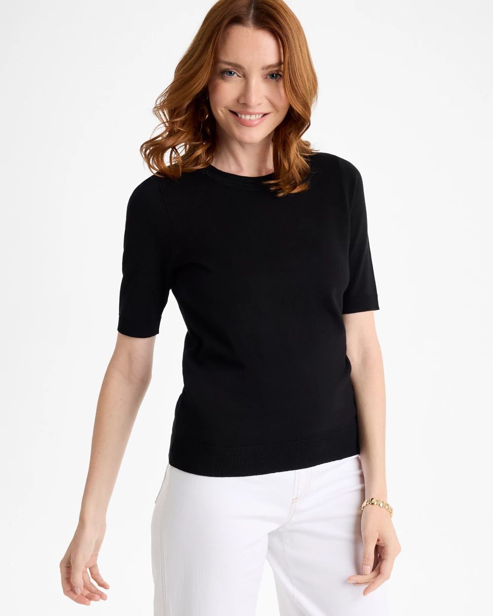 Ella Short-Sleeve Sweater