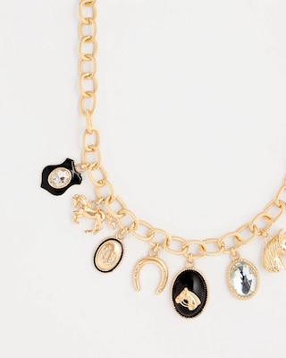 Equestrian Charm Necklace click to view larger image.