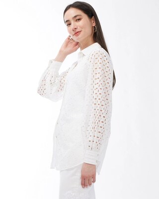 Eyelet Billow Sleeve Shirt