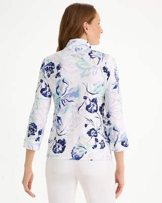 Zenergy® UPF Floral Snap Mockneck click to view larger image.