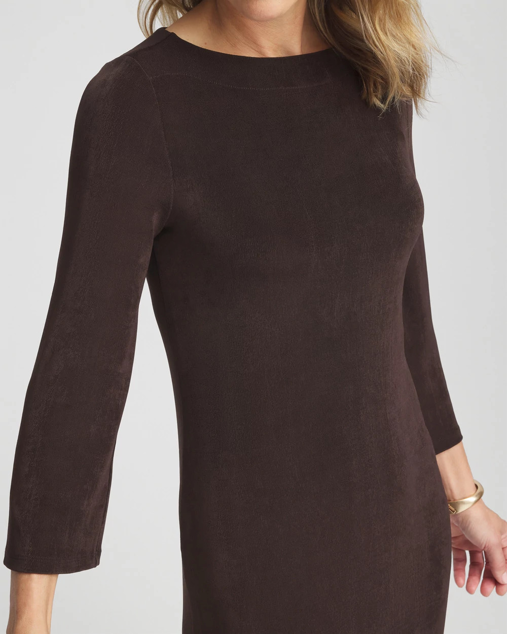 Travelers™ Bell Sleeve Boat Neck Dress