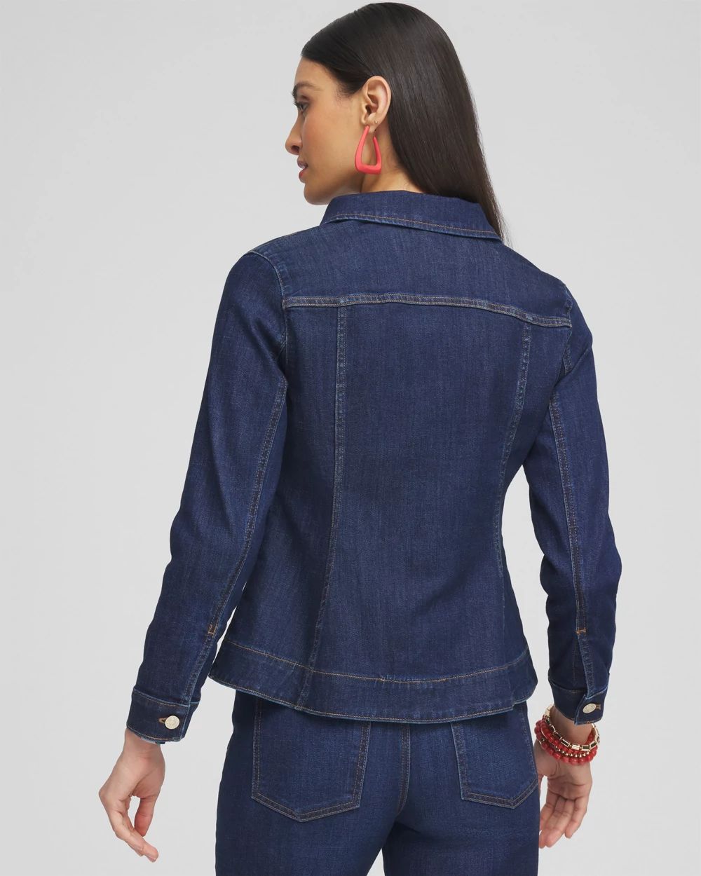 Soft Peplum Denim Jacket