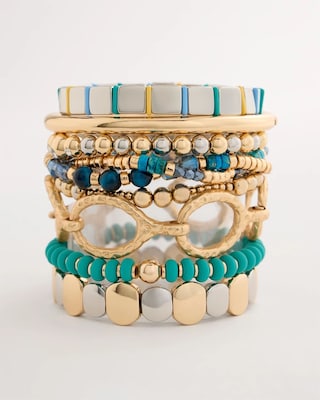 Green Round Stretch Bracelet click to view larger image.