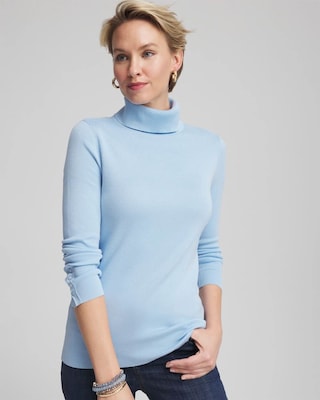 Ella Button Cuff Turtleneck Sweater