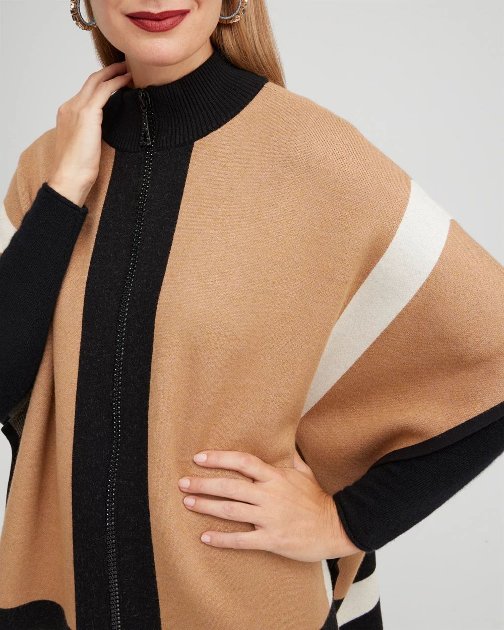 Colorblock Sweater Ruana