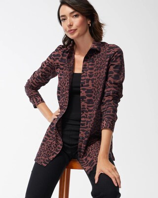 No Iron Stretch Animal Print Tunic