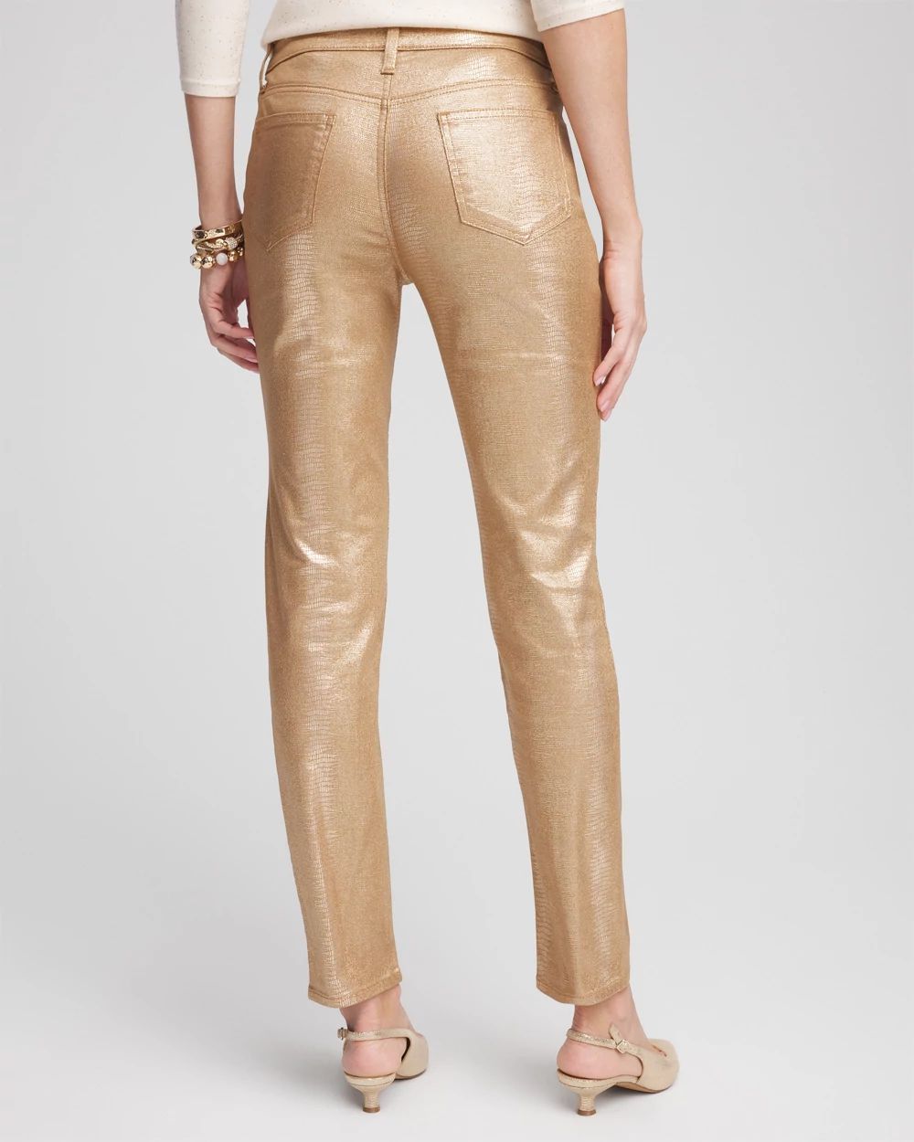 Girlfriend Coated Ankle Jeans