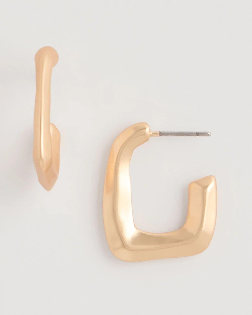 Mini Goldtone Square Earrings