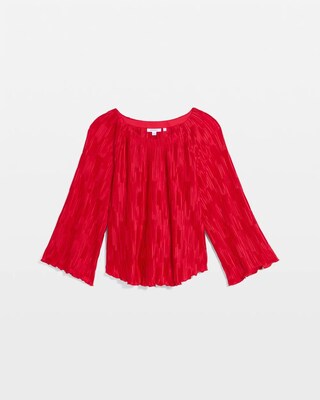Pleated Flare Sleeve Top click to view larger image.