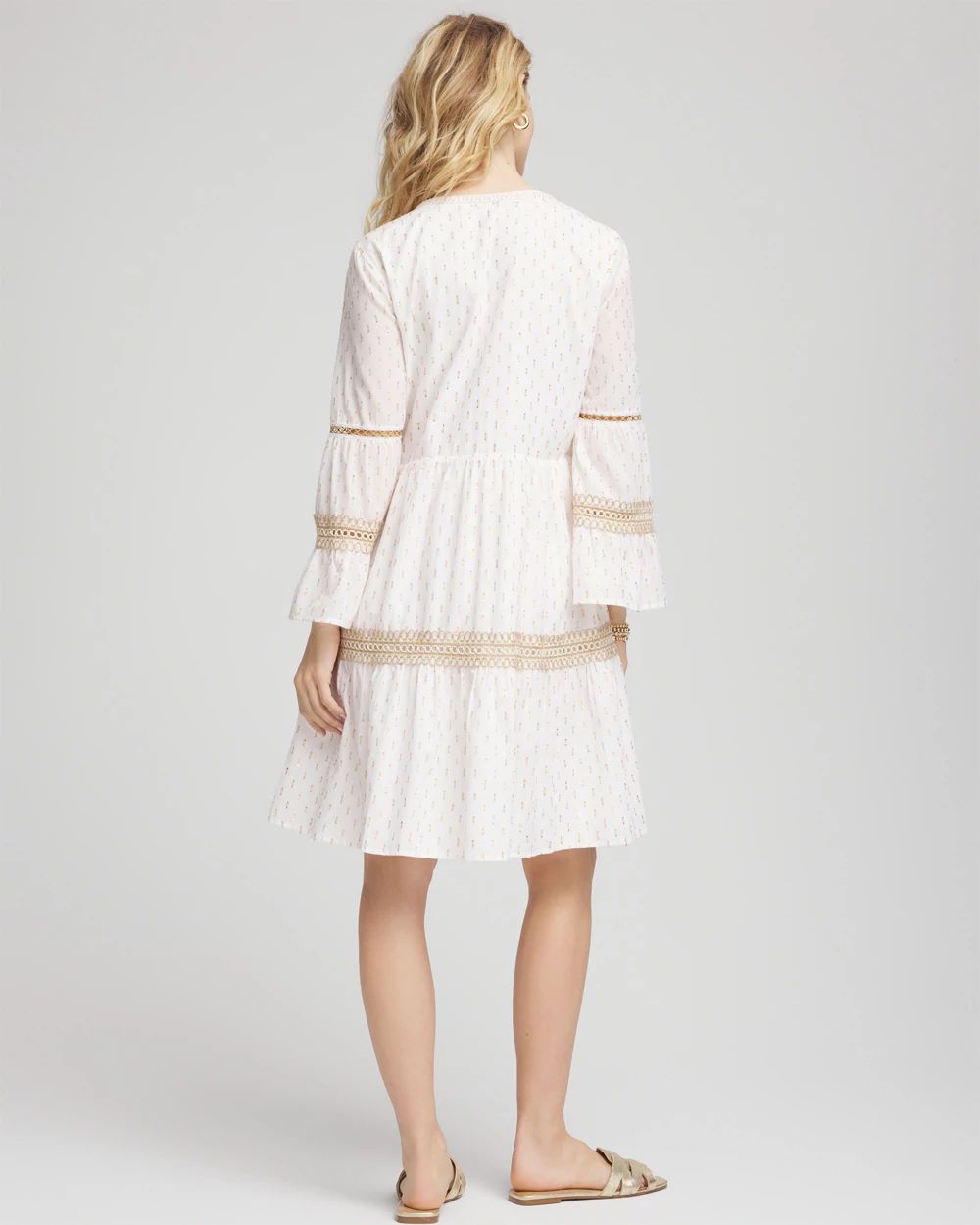 Crochet-Lace Trim Popover Dress