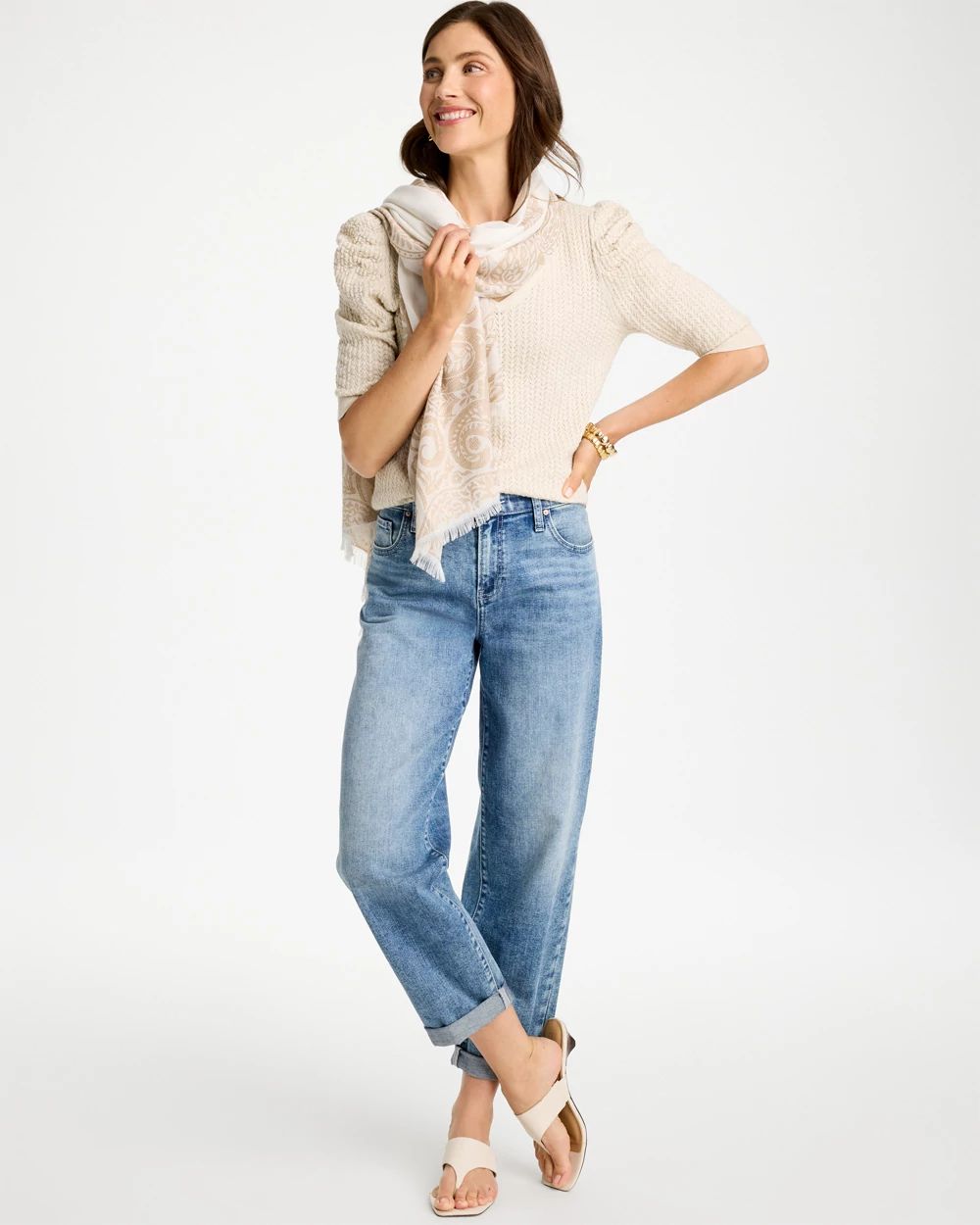 Wear Now Sleeve Detail Pullover Sweater click to view larger image.