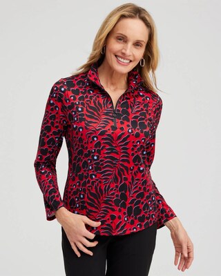 Zenergy® UPF Animal Print Long Sleeve Top
