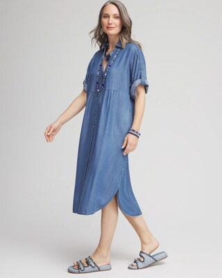 Tencel™ Midi Jean Dress click to view larger image.
