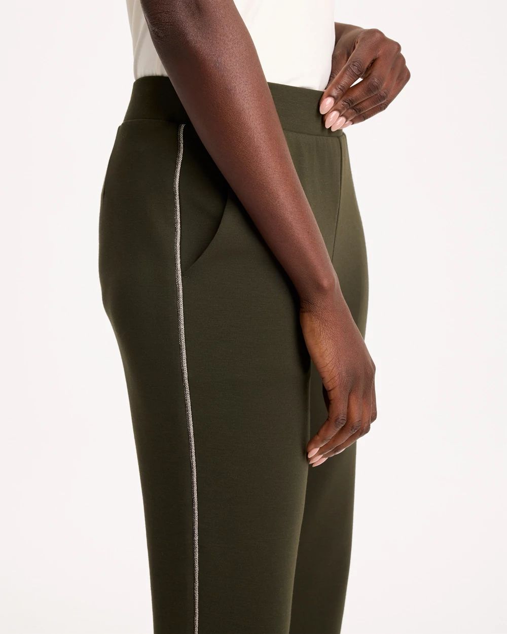 Zenergy® Caviar Bead Scuba Ankle Pants click to view larger image.