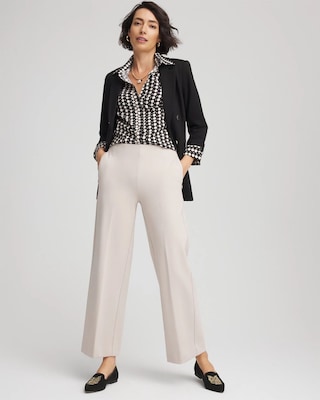 Juliet Slim Wide-Leg Cropped Pants click to view larger image.
