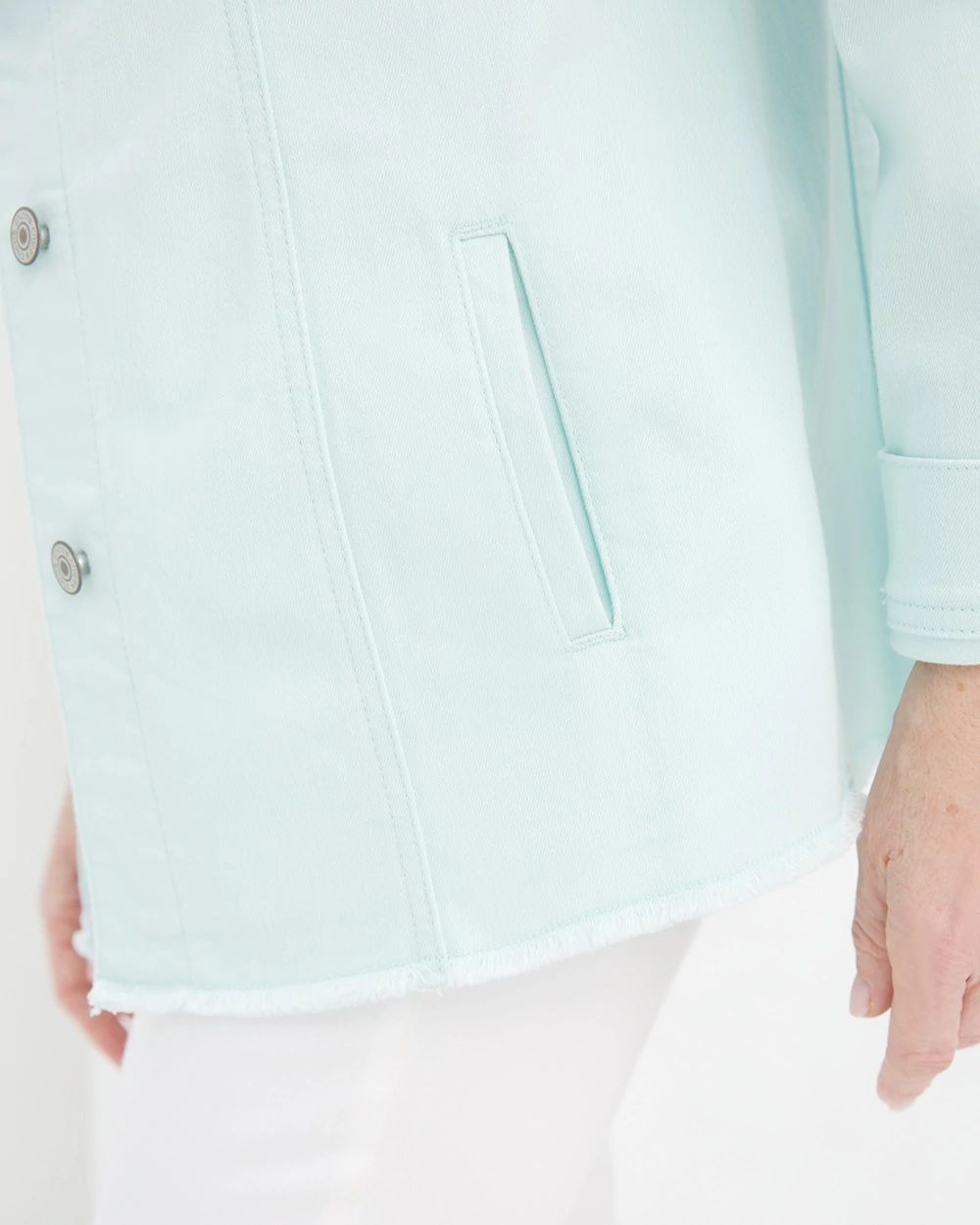 Fray Hem Denim Jacket