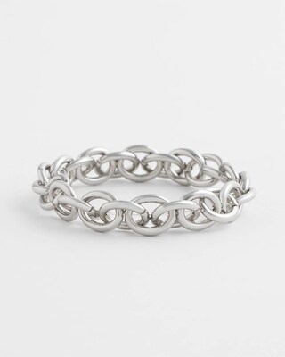 Silver-Tone Link Bracelet click to view larger image.