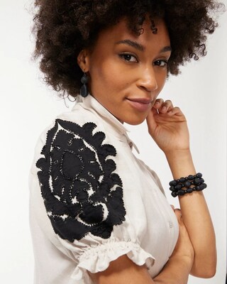 Black Stretch Bracelets Set