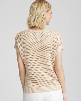 Embroidered Pointelle Pull-Over click to view larger image.