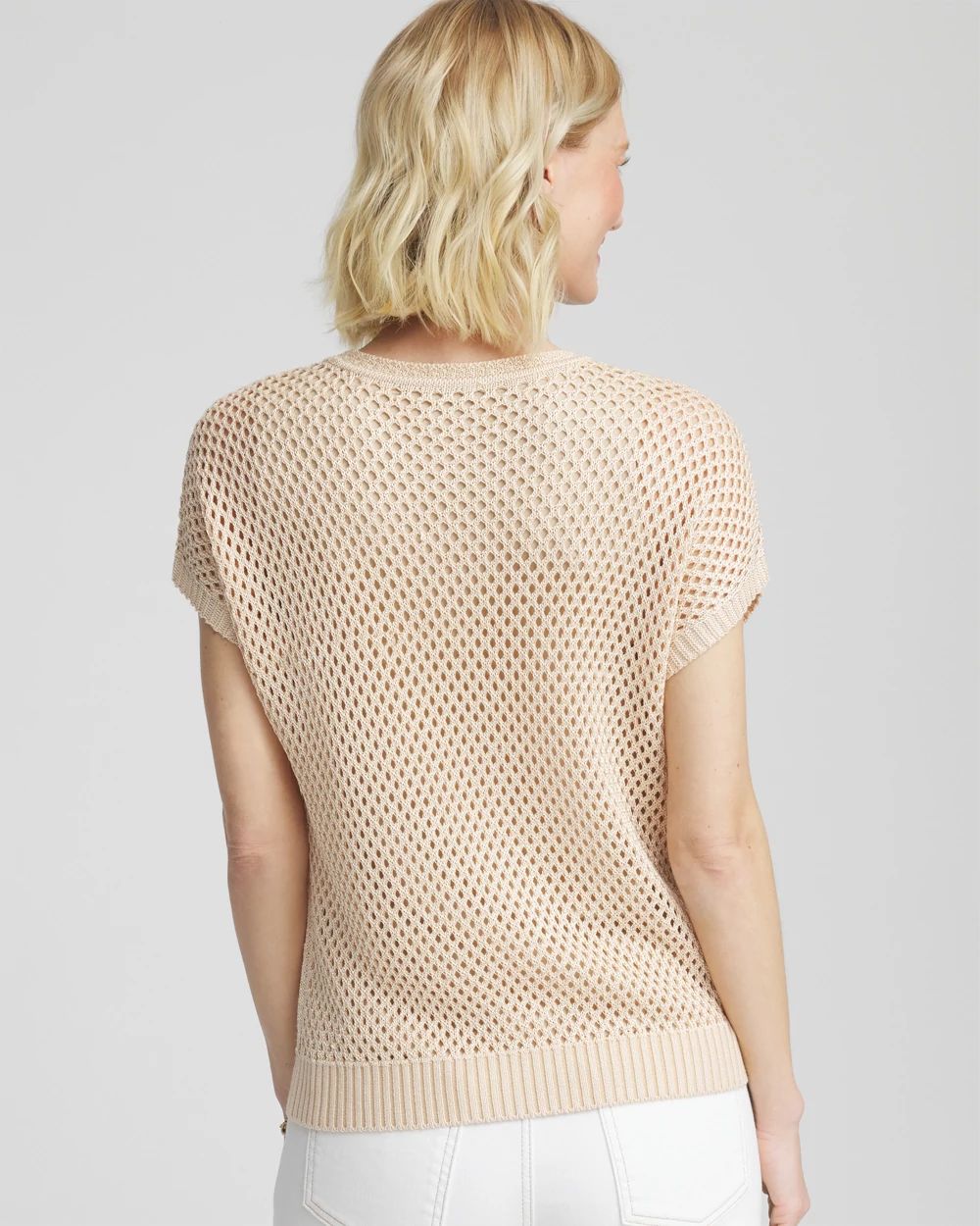 Embroidered Pointelle Pull-Over
