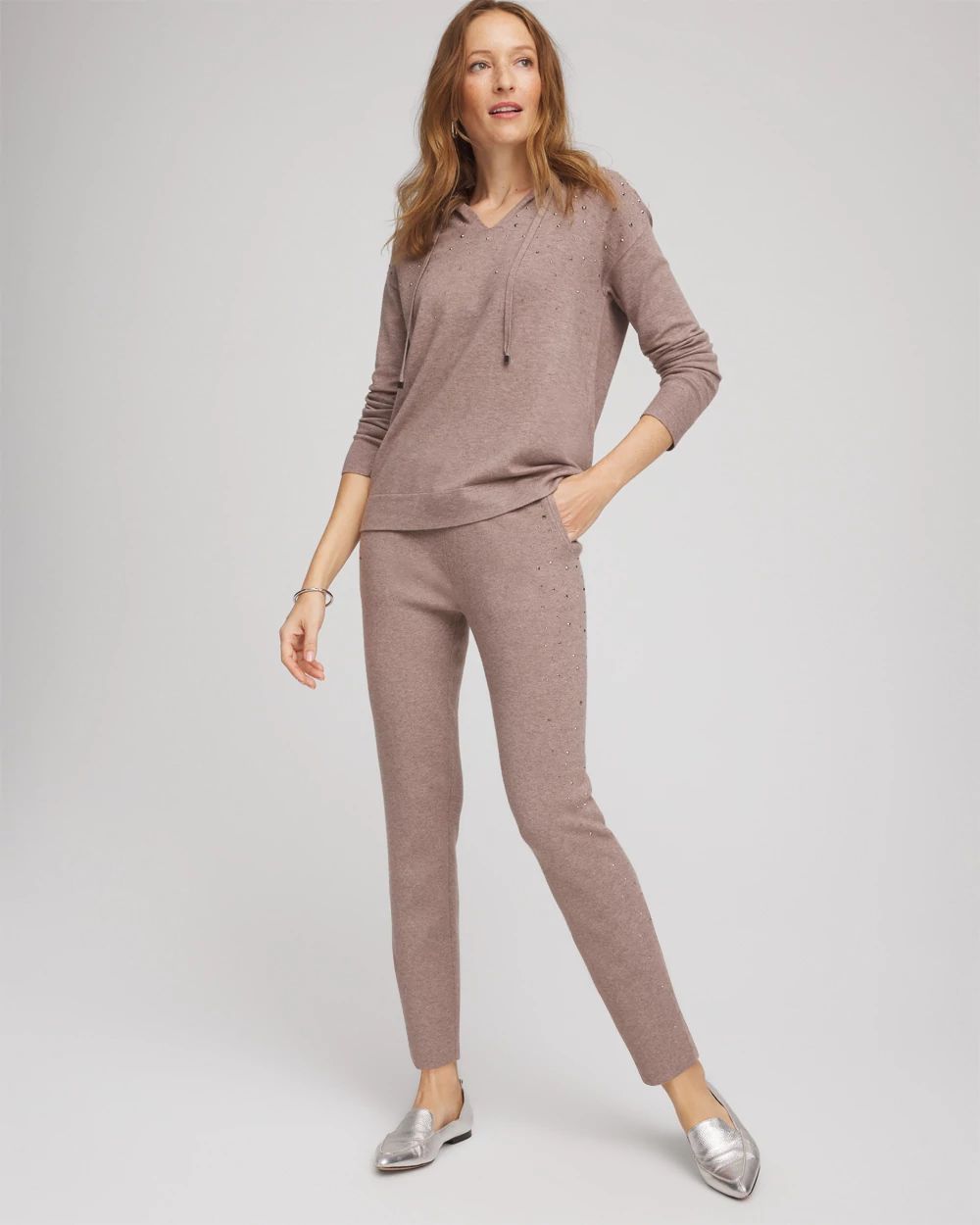 Zenergy® Luxe Rhinestone Ankle Pants click to view larger image.