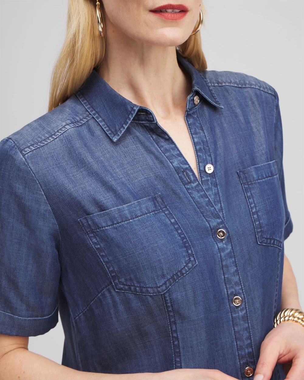Short Sleeve Maxi Shirt Dress
