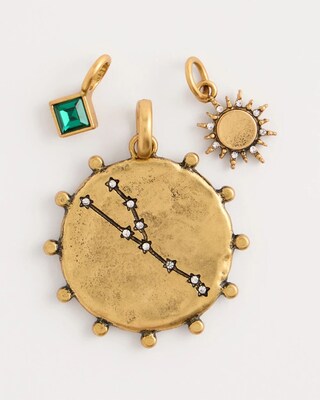 Taurus Zodiac Charm Pendant click to view larger image.