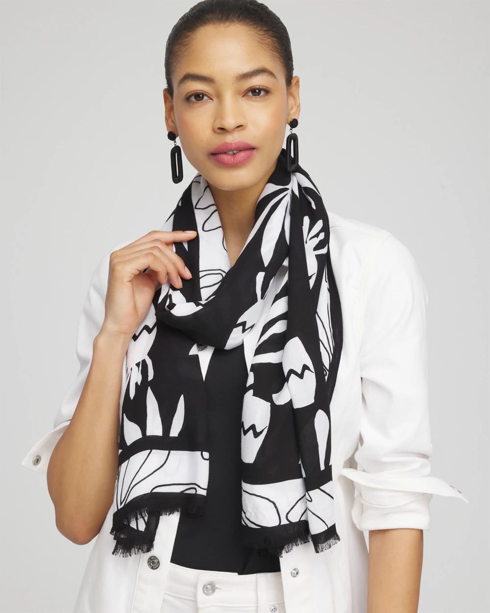 Silk Blend Oblong Scarf