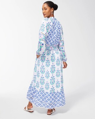 Petite Ikat Blouson Maxi Dress