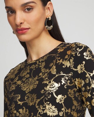 Touch of Cool™ Foiled Floral Layering Tee