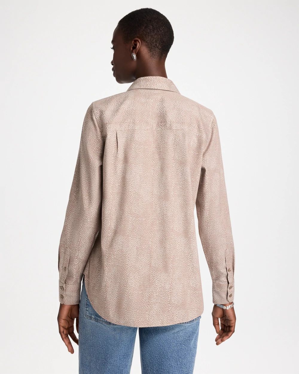 No Iron™ Stretch Animal Jacquard Shirt click to view larger image.