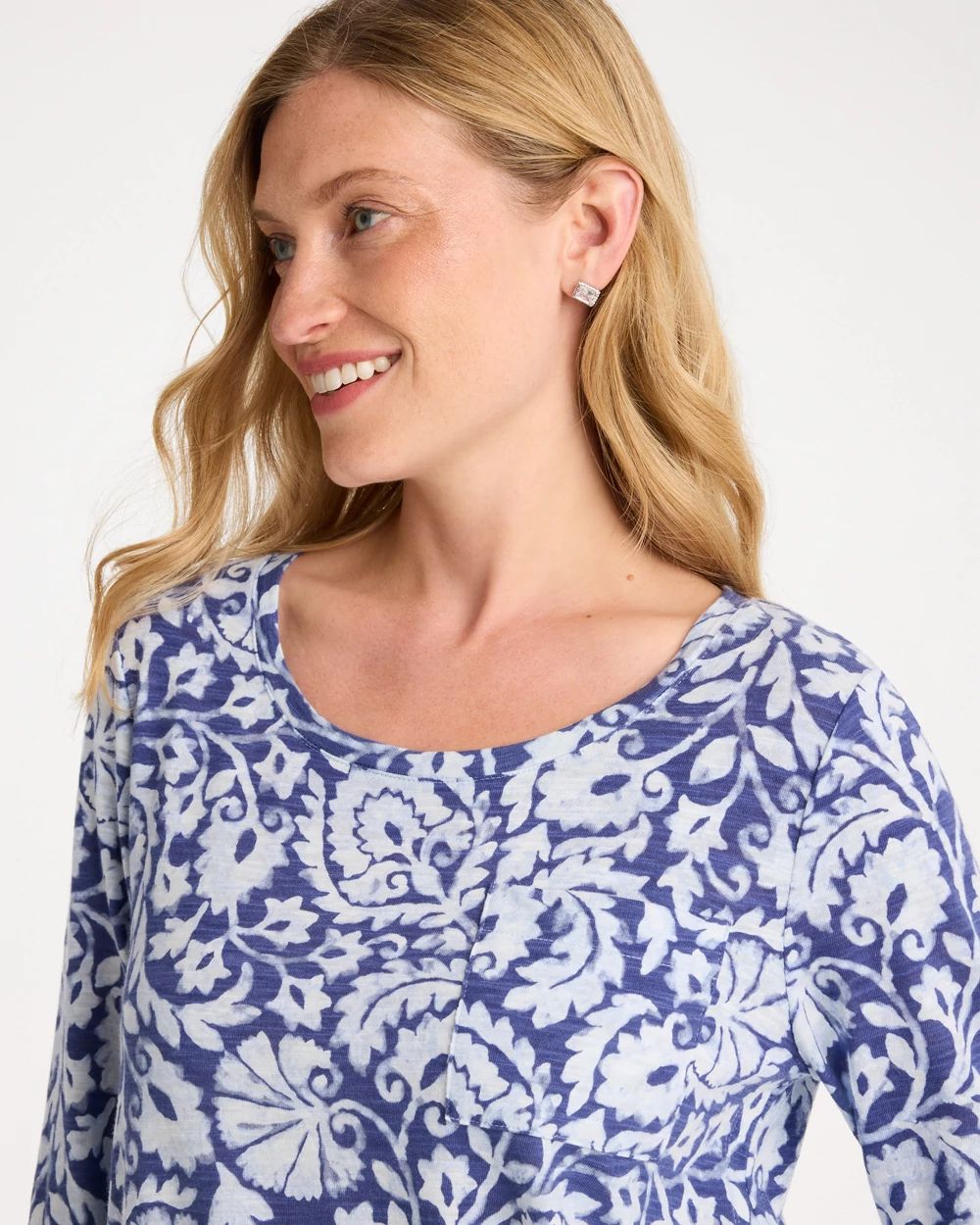 Printed Cotton Slub Tee
