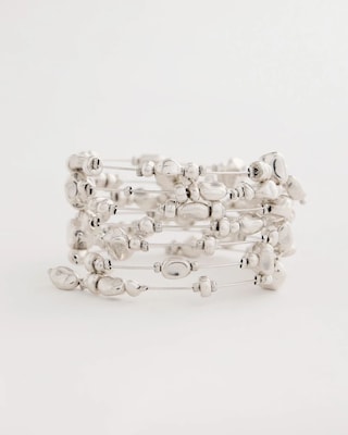 Silvertone Coil Bracelet