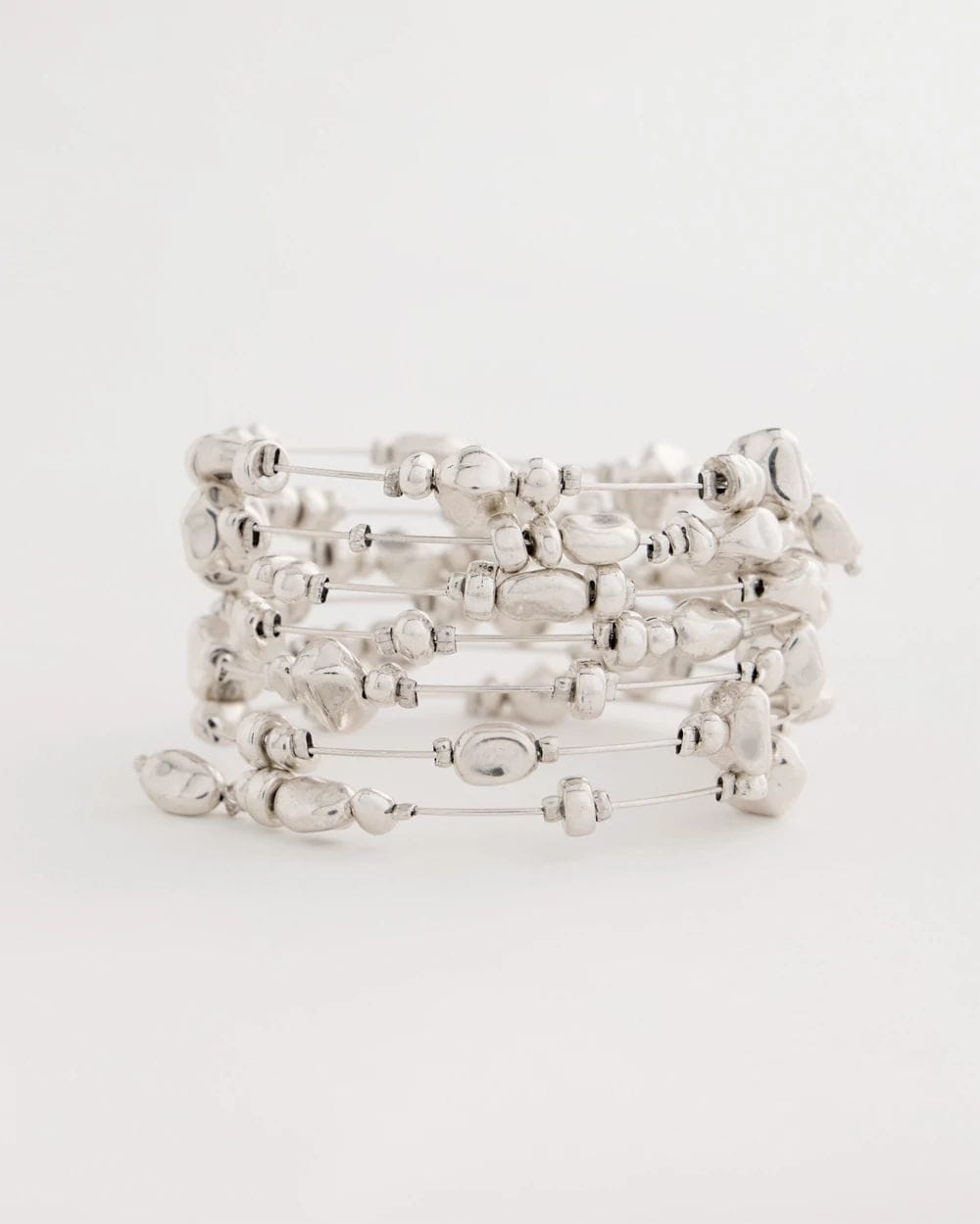 Silvertone Coil Bracelet