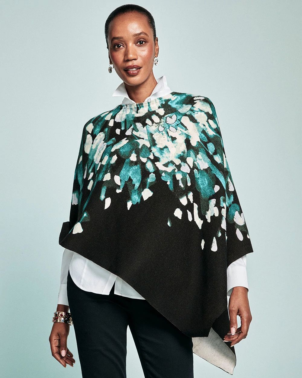 Convertible Knit Boatneck Poncho