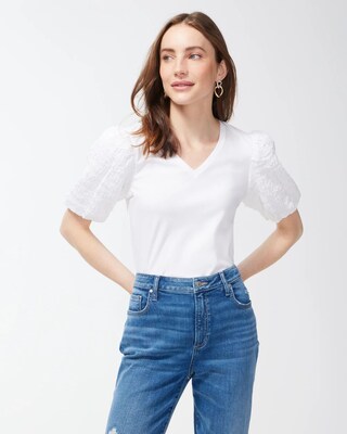 Textured Puff Sleeve Top