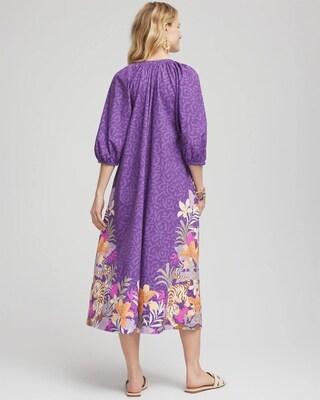 Floral Poplin Midi Day Dress click to view larger image.
