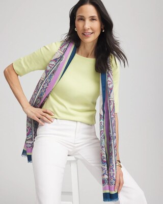 Paisley Oblong Scarf click to view larger image.