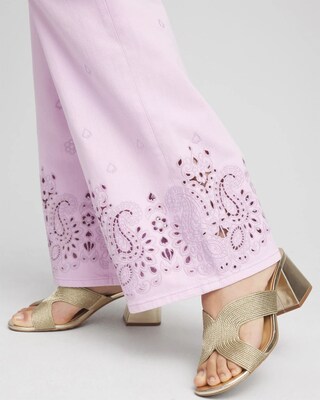 Lavender Eyelet High-Rise Jeans click to view larger image.