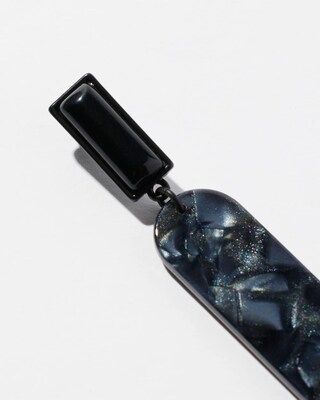 Black & Gray Linear Post Earrings