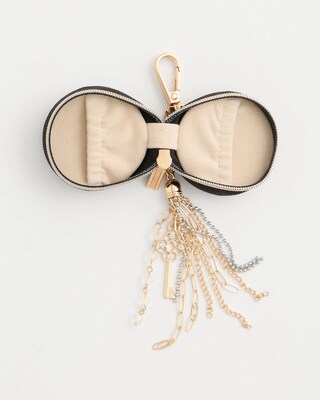 Suede Heart Bag Charm Key Chain click to view larger image.
