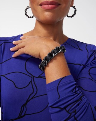 Faux Leather Chain Bracelet