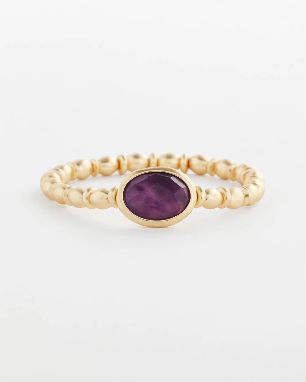 Purple Agate Stone Stretch Bracelet