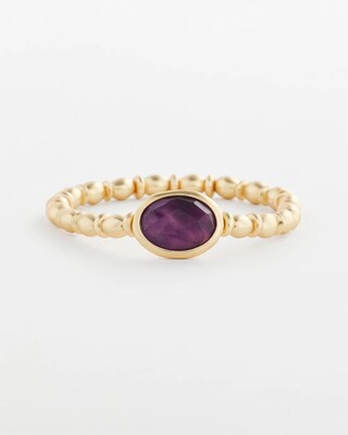 Purple Agate Stone Stretch Bracelet