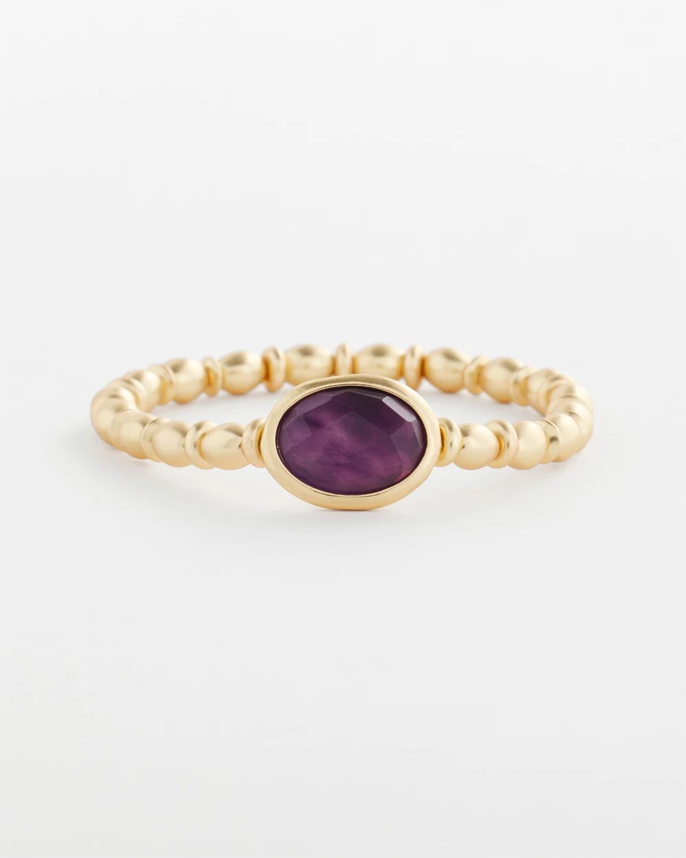 Purple Agate Stone Stretch Bracelet