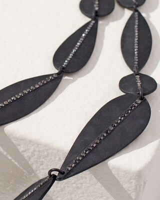 Black Glitz Multistrand Necklace