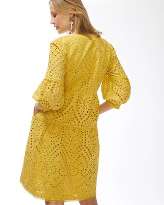 Eyelet Smocked Tiered Dress