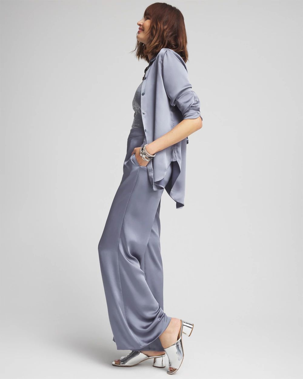 Satin Wide Leg Pants
